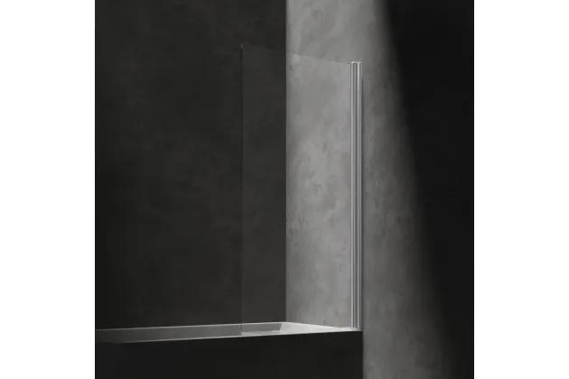 KENTON parawan nawannowy jednoskrzydłowy 70 cm chrom / transparentny
